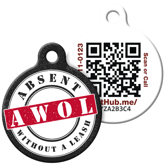 PetHub QR Pet ID Tag – Absent Without a Leash (AWOL) - Tampa Home & Garden Store