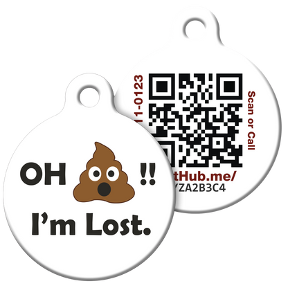 PetHub QR Pet ID Tag – Oh Crap I’m Lost - Tampa Home & Garden Store