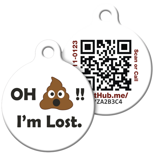 PetHub QR Pet ID Tag – Oh Crap I’m Lost - Tampa Home & Garden Store