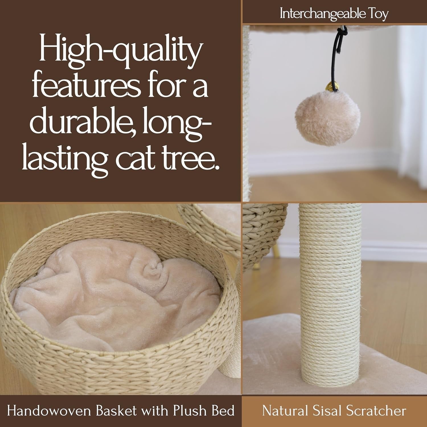 PetPals Cozy Cat Tree – Eco-Friendly, Stylish & Fun for Your Cat! - Tampa Home & Garden Store