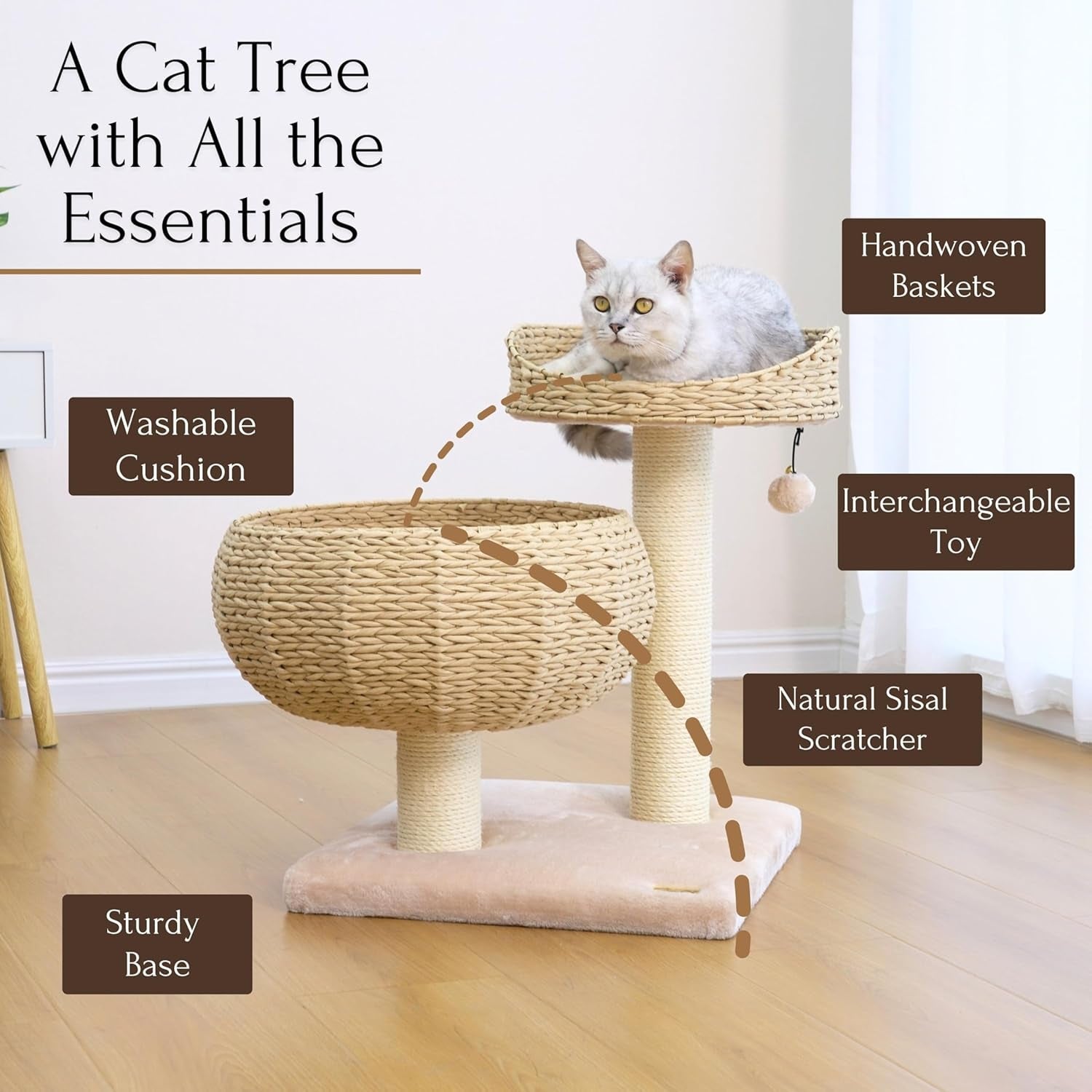PetPals Cozy Cat Tree – Eco-Friendly, Stylish & Fun for Your Cat! - Tampa Home & Garden Store