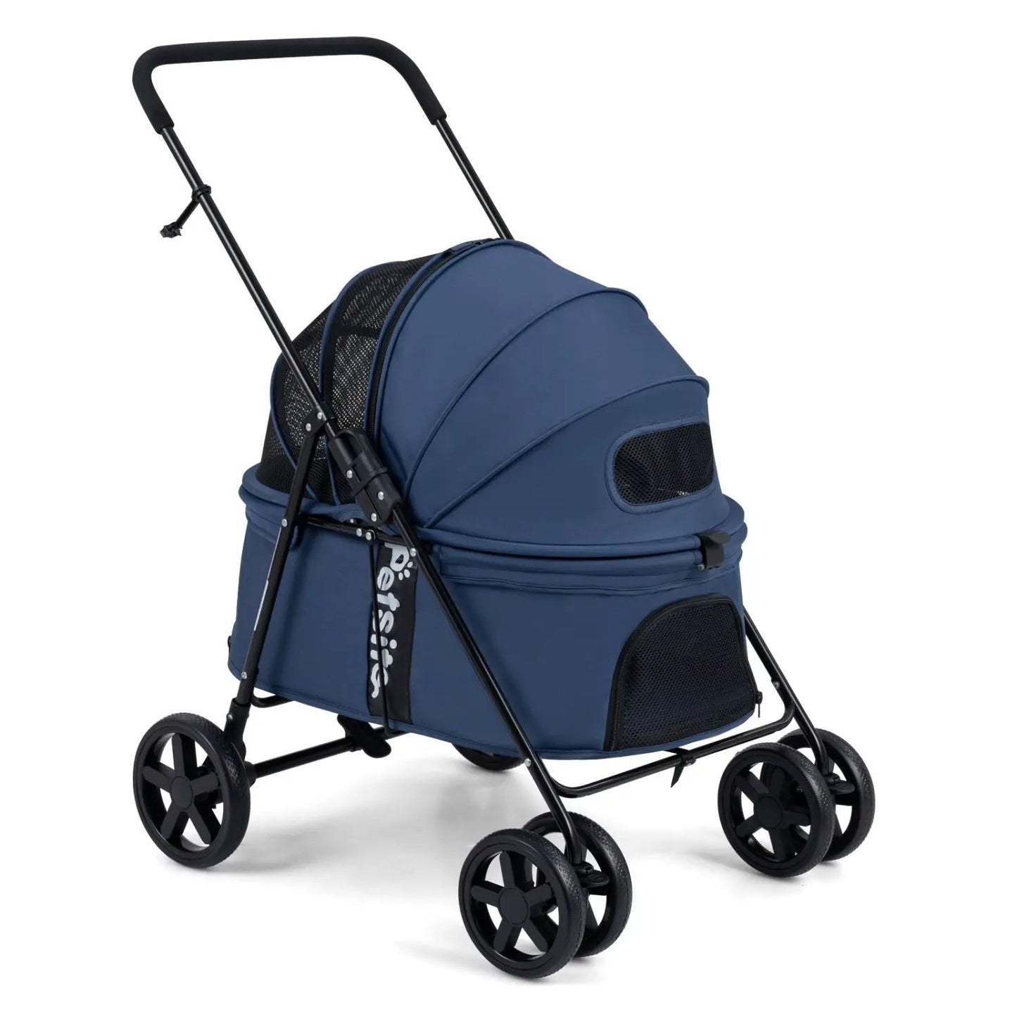 Foldable Pet Stroller for Small Dogs Brake