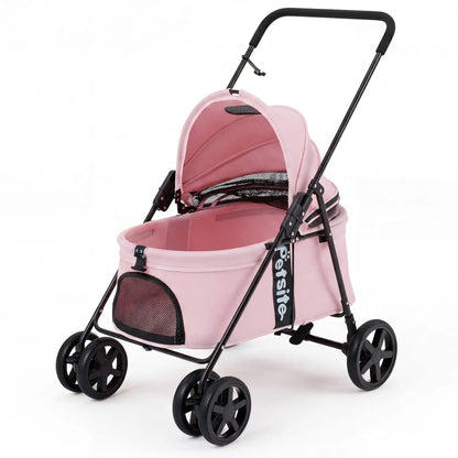 Foldable Pet Stroller for Small Dogs Brake