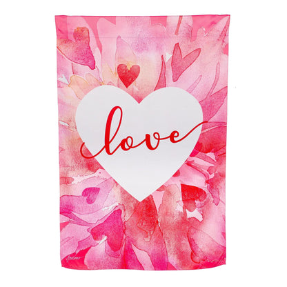 Petal Heart Valentines Day Suede House Flag - Tampa Home & Garden Store