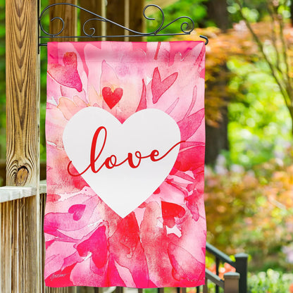 Petal Heart Valentines Day Suede House Flag - Tampa Home & Garden Store