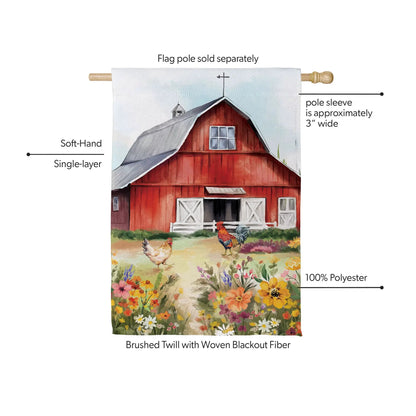 Petal & Plow Barn Suede House Flag - Tampa Home & Garden Store
