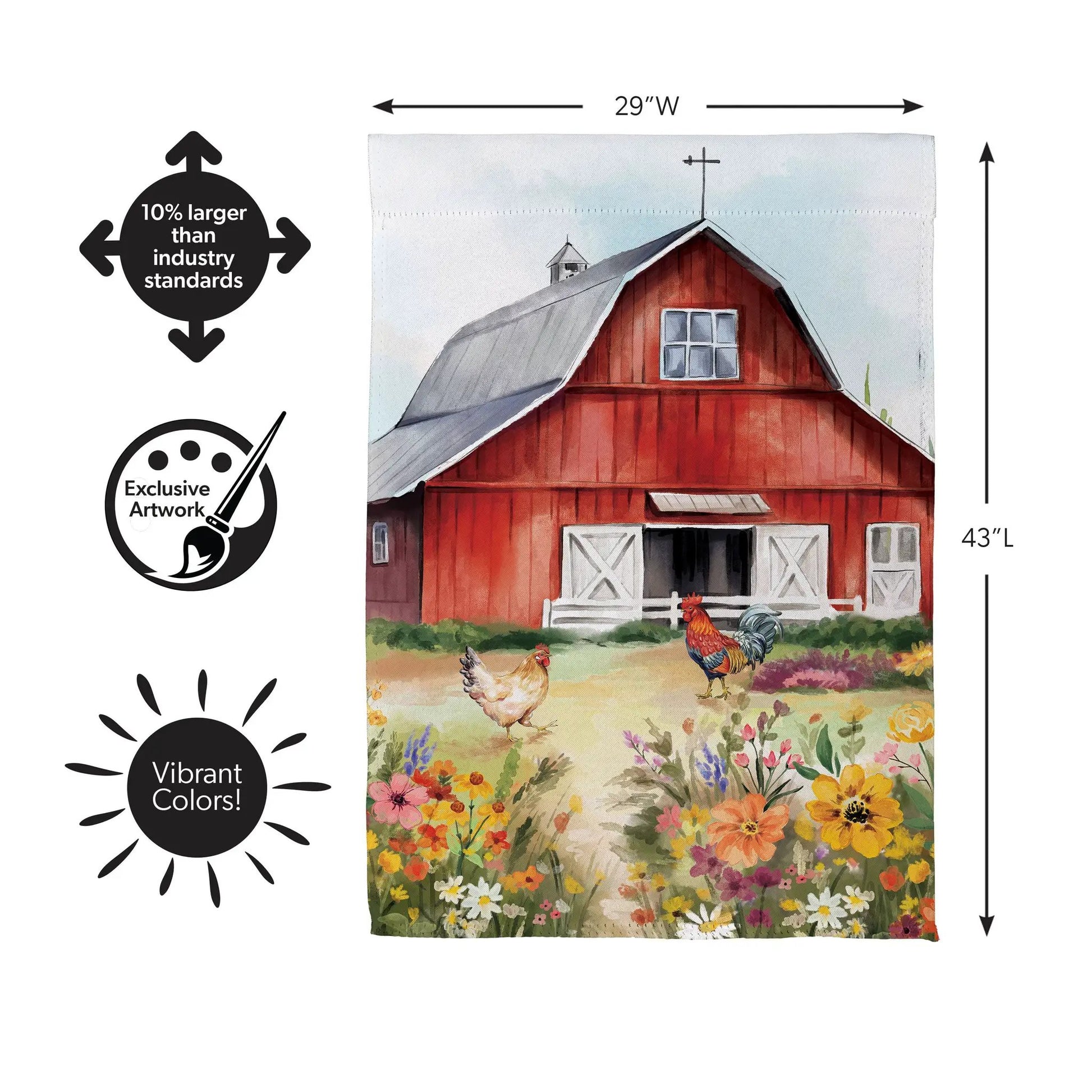 Petal & Plow Barn Suede House Flag - Tampa Home & Garden Store