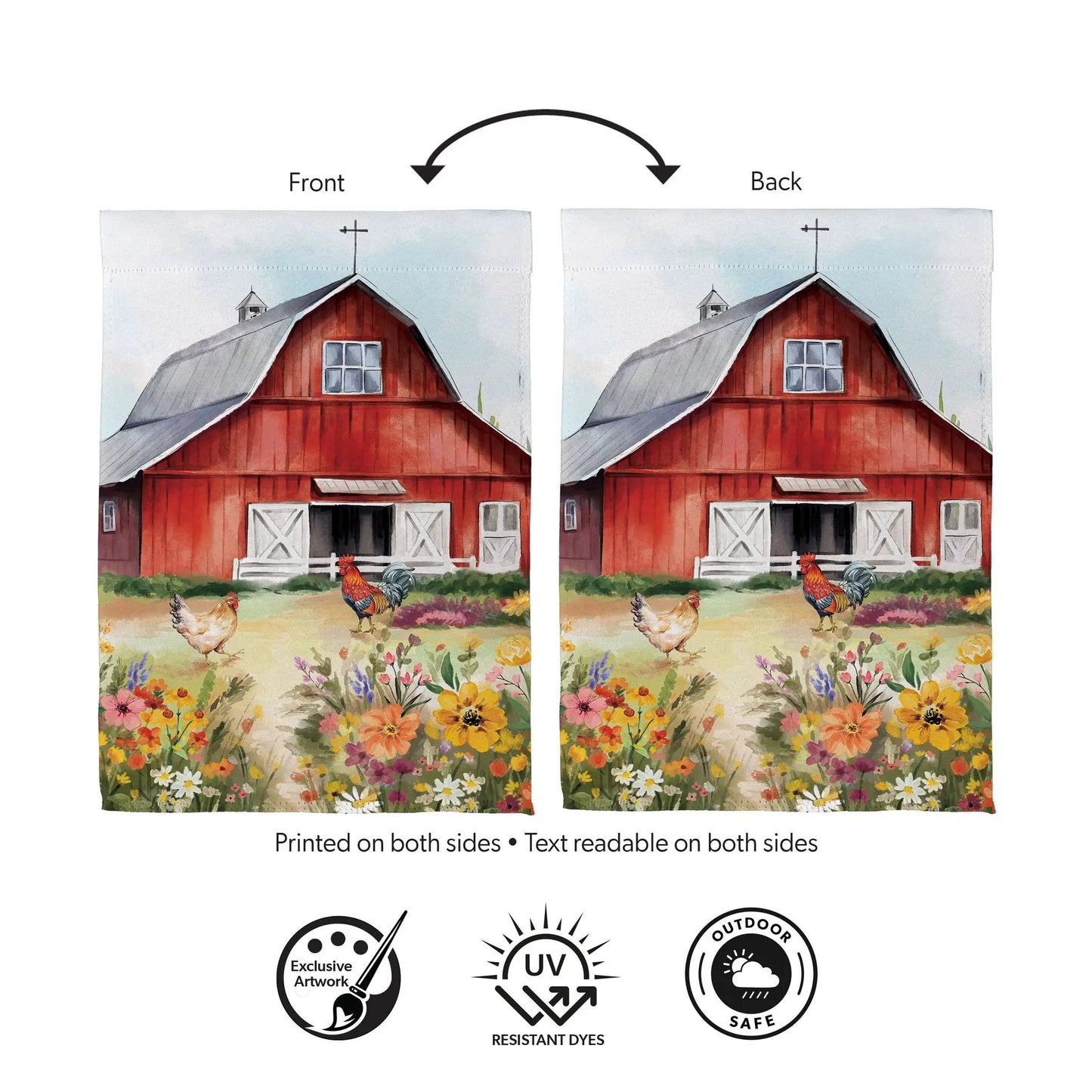 Petal & Plow Barn Suede House Flag - Tampa Home & Garden Store