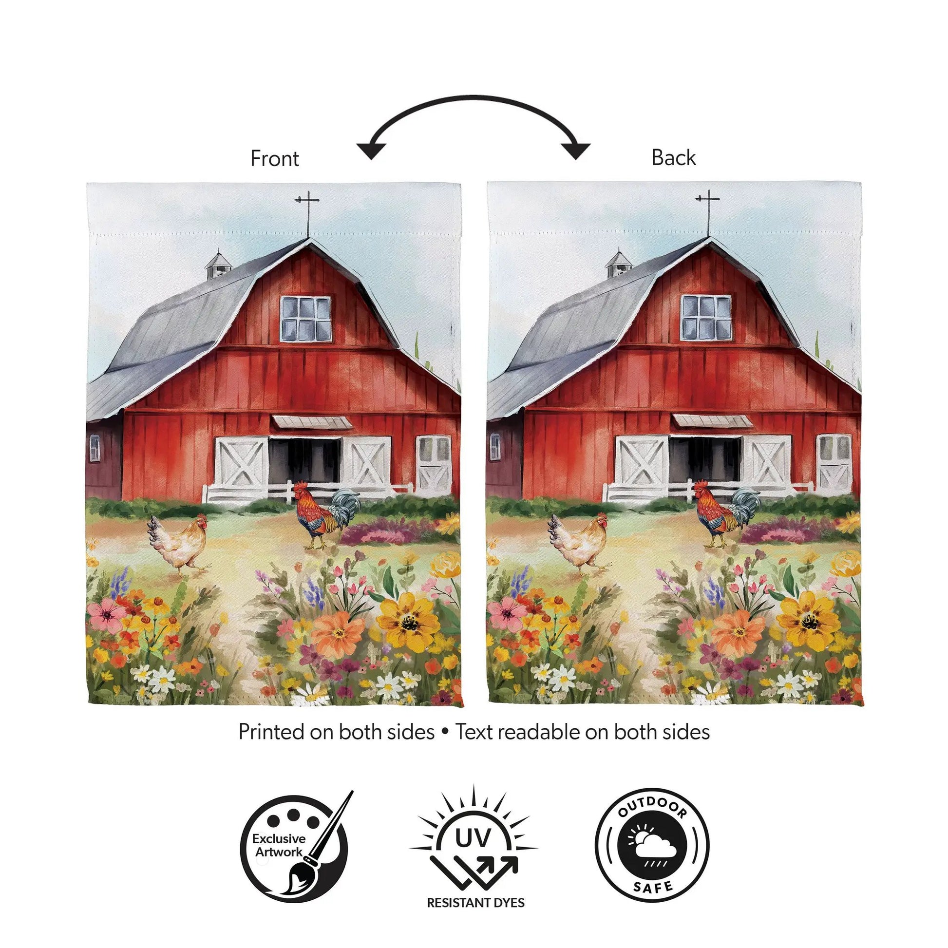 Petal & Plow Barn Suede House Flag - Tampa Home & Garden Store
