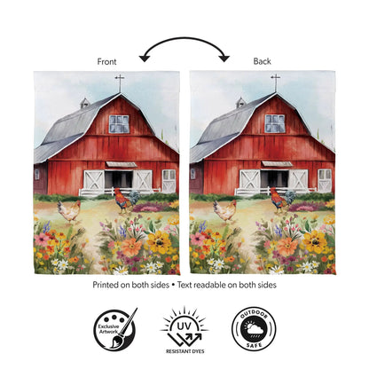 Petal & Plow Barn Suede House Flag - Tampa Home & Garden Store