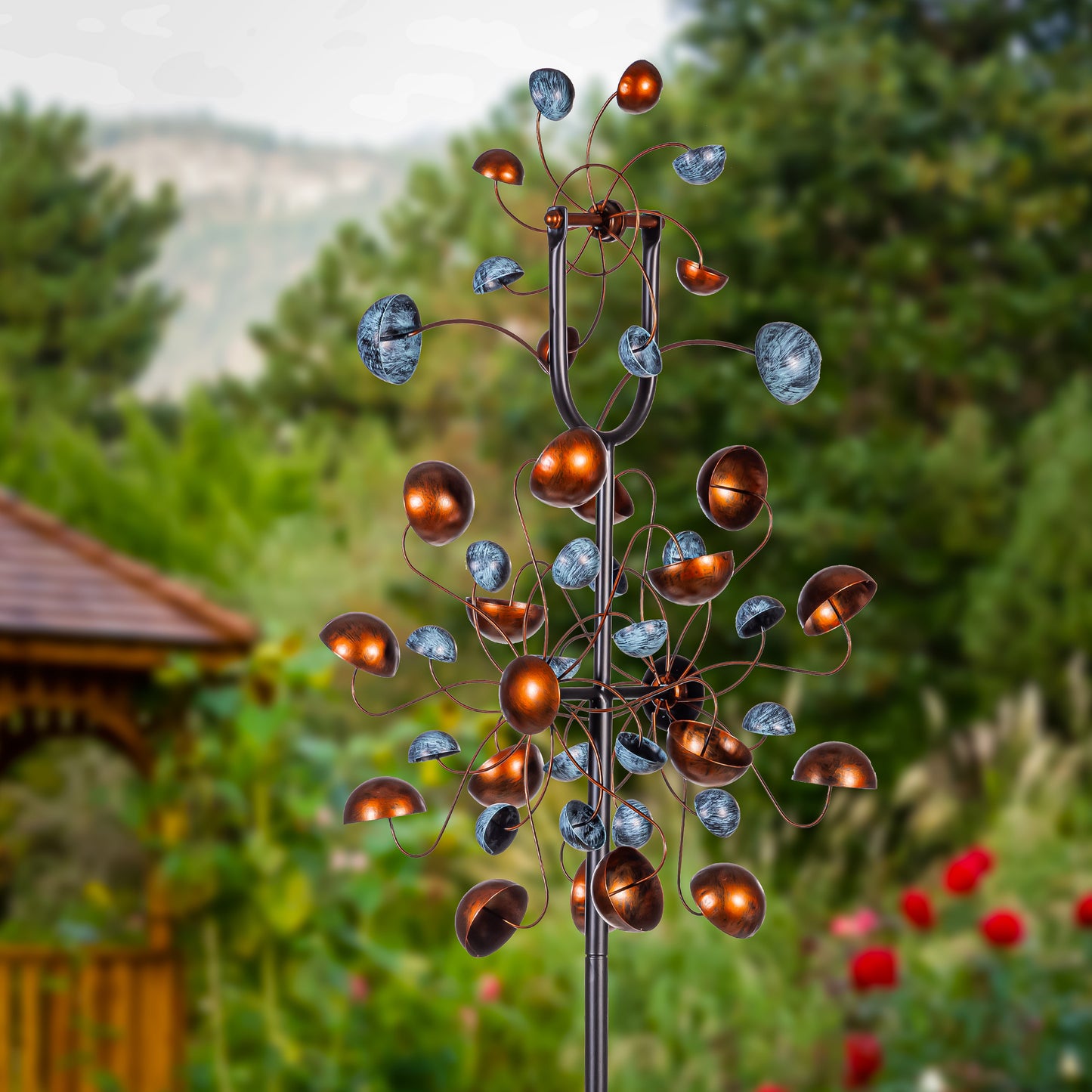 Petal Sphere Wind Spinner 86"H - Tampa Home & Garden Store