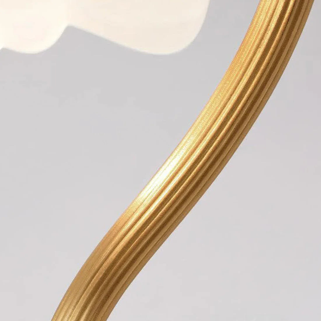 Brass Glass Petal Table Lamp E26 Dimmable 16.5" Gold Base