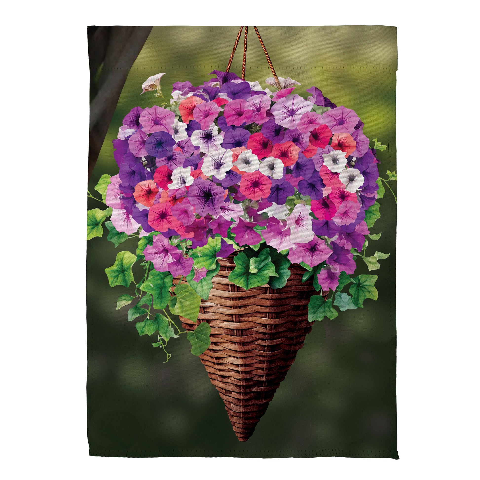 Petunia Basket Suede Garden Flag - Tampa Home & Garden Store