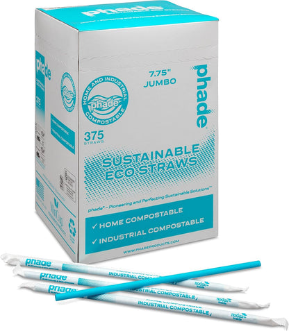 Phade Jumbo Straws – Eco-Friendly, Durable, and Compostable - Tampa Home & Garden Store