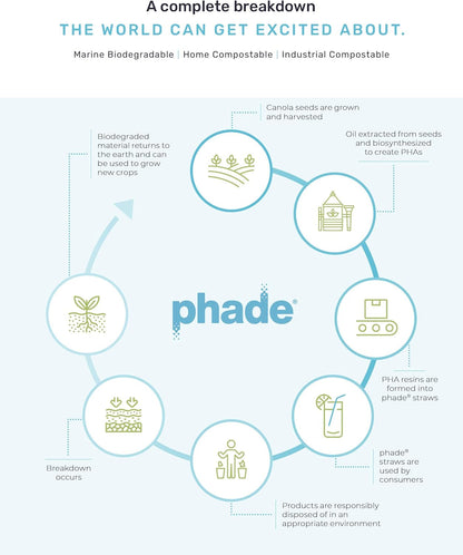 Phade Jumbo Straws – Eco-Friendly, Durable, and Compostable - Tampa Home & Garden Store