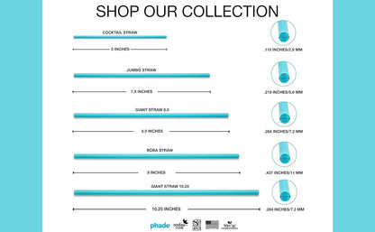 Phade Jumbo Straws – Eco-Friendly, Durable, and Compostable - Tampa Home & Garden Store