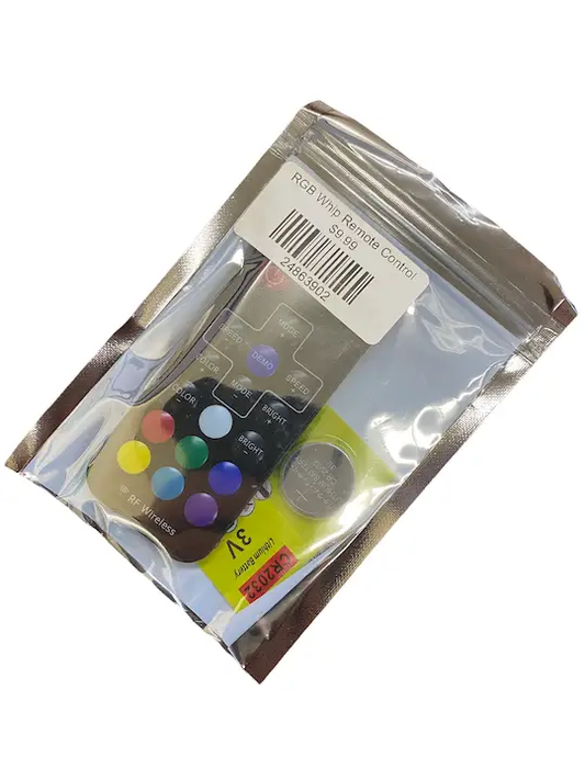 RGB LED Whip Remote Control by GGLighting in sealed pouch with color buttons and barcode label on Tampa Home & Garden Store