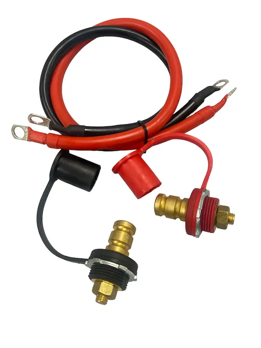Remote Battery Jump Post Kit with Wires by GGLighting; red and black cables, two terminals on Tampa Home & Garden Store