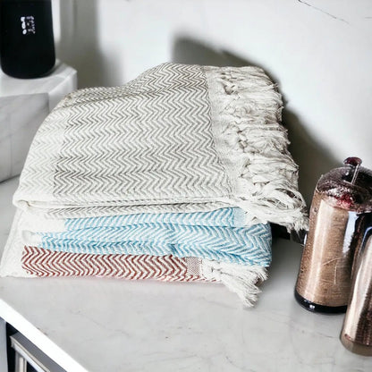 Chevron Towel 200 GSM Turkish Cotton Oversized