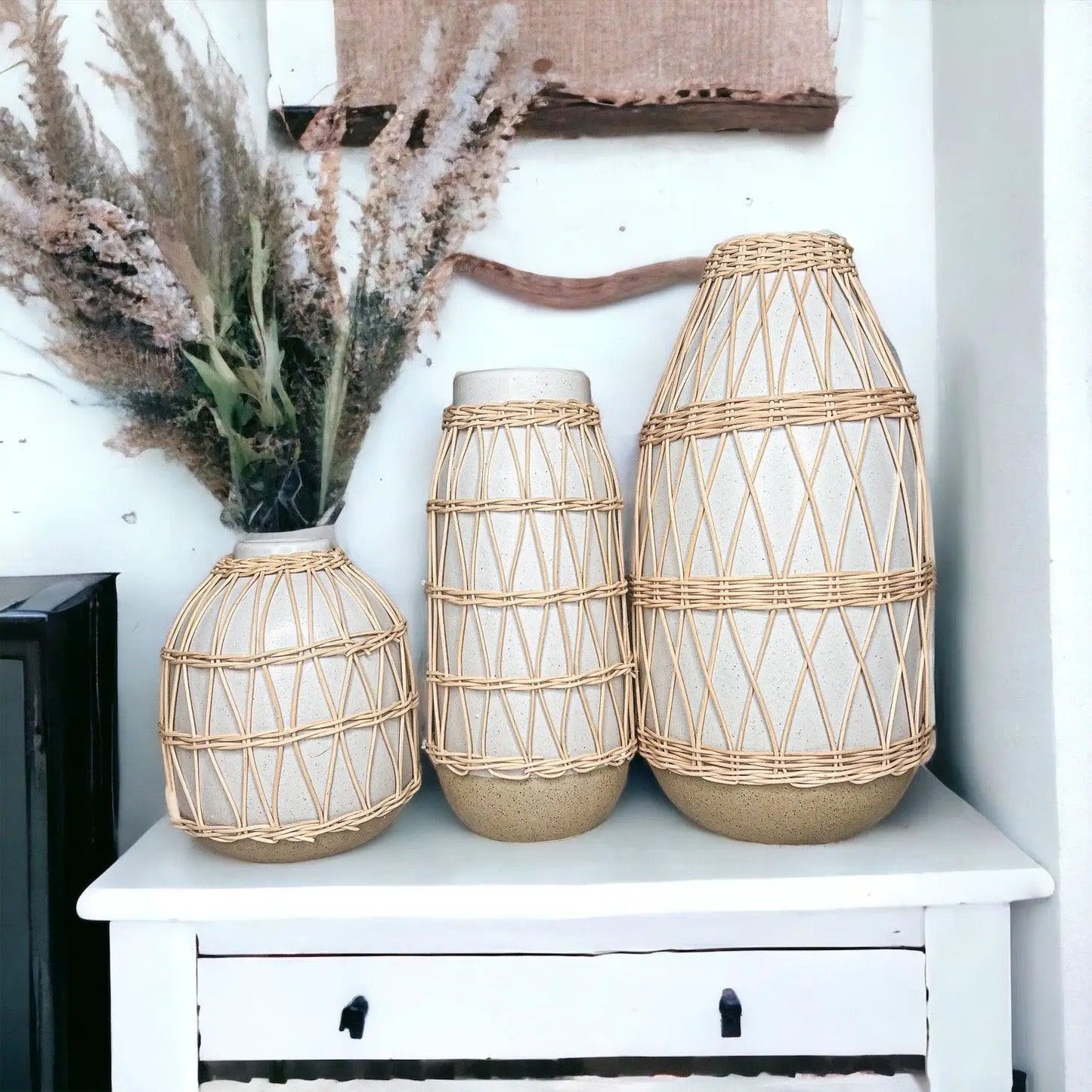 Madison Willow Vase Set for Home Decor and Style