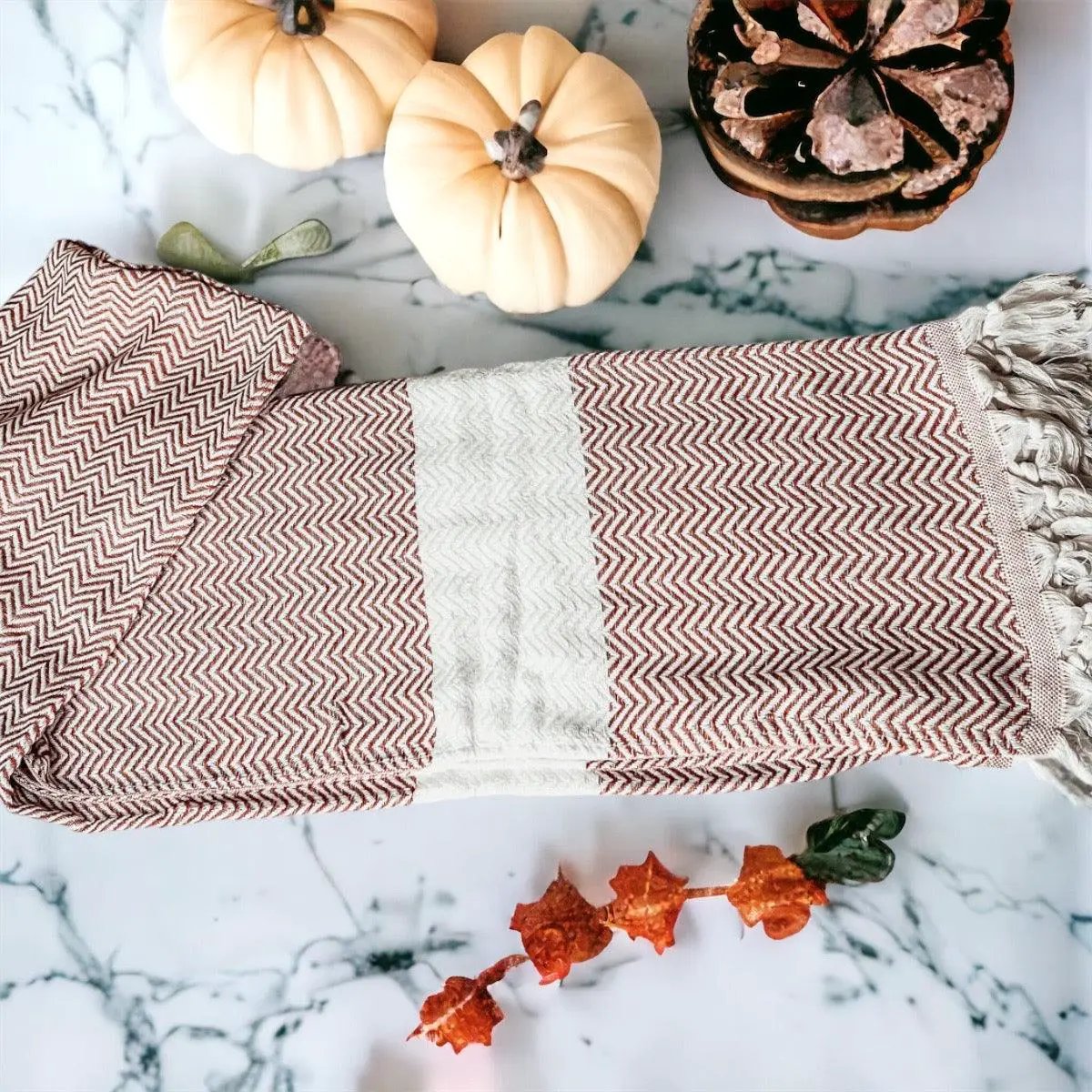 Chevron Towel 200 GSM Turkish Cotton Oversized