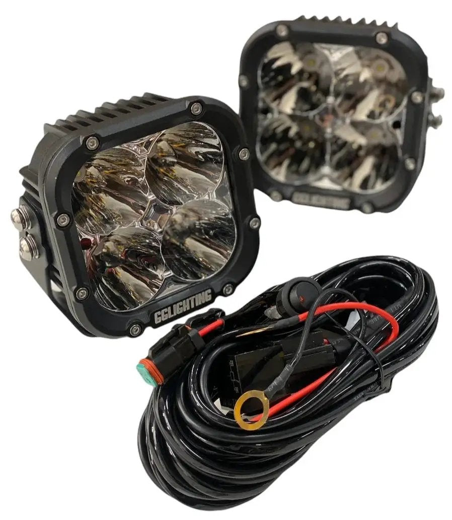 GP40 pod bundle by GGLighting, black LED pods with reflector lenses and wiring harness on Tampa Home & Garden Store