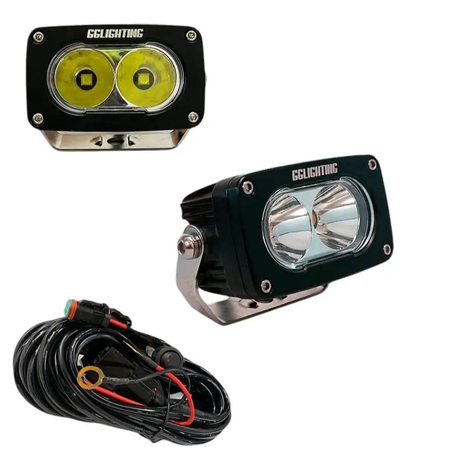 GP10 Offroad LED pod bundle by GGLighting with two white pods and free wiring harness on Tampa Home & Garden Store