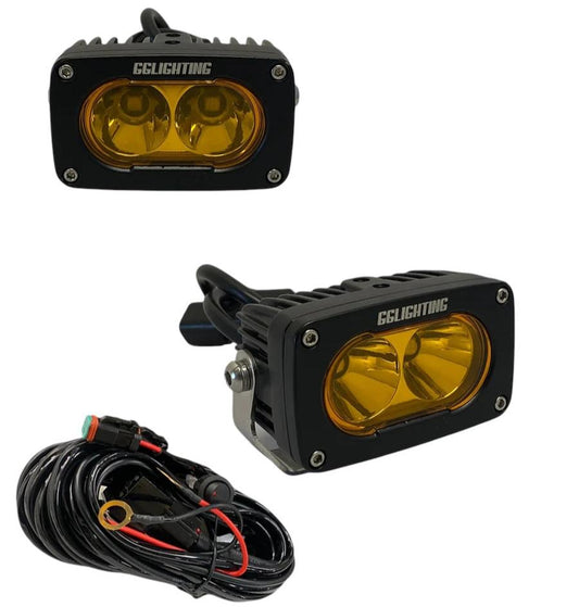 GP10 Offroad LED Pod Bundle Amber With Free Wiring Harness - Tampa Home & Garden Store