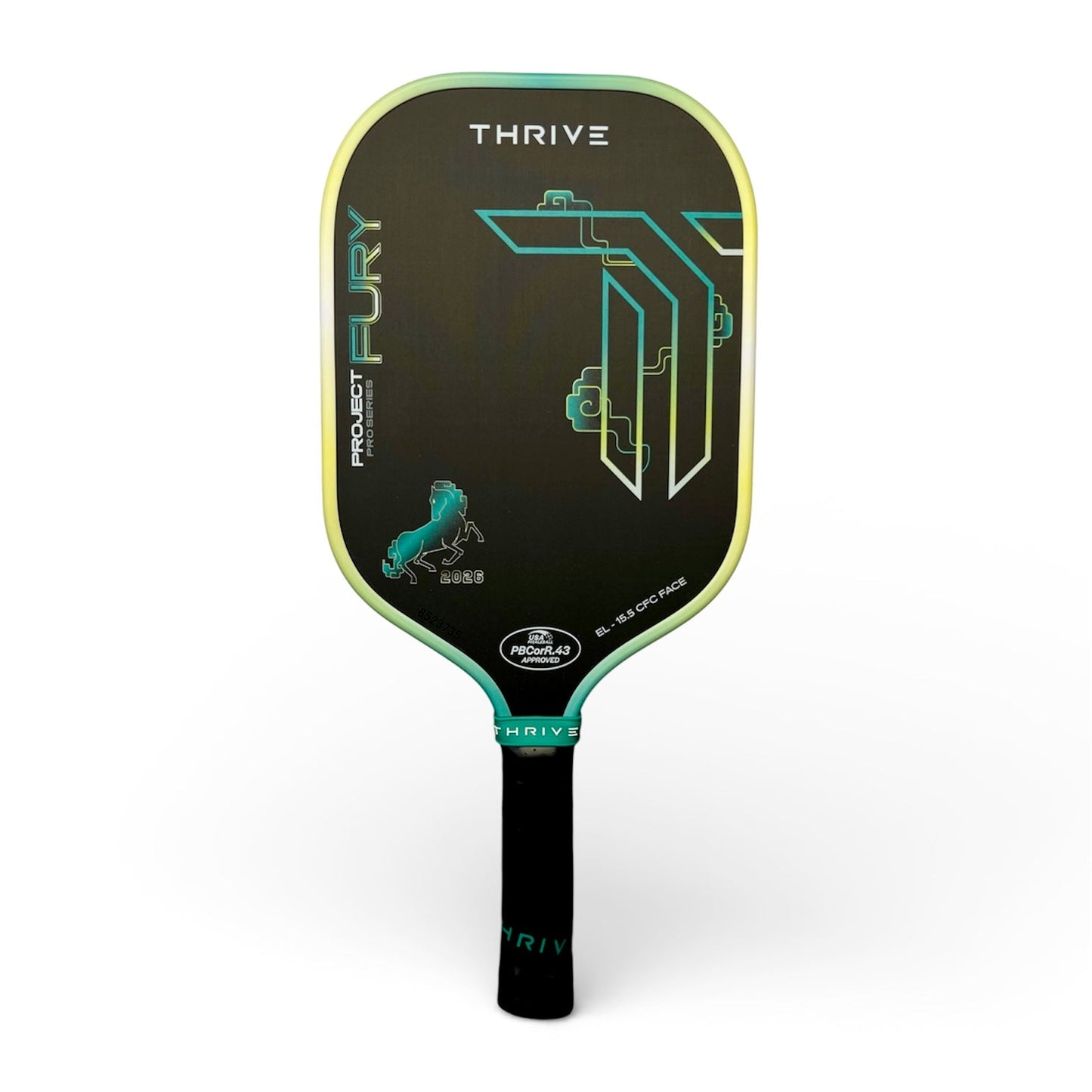 Thrive pickleball paddle Year of the Horse 2026 FURY EL 15.5 mm Power Series neon lime edge on Tampa Home & Garden Store