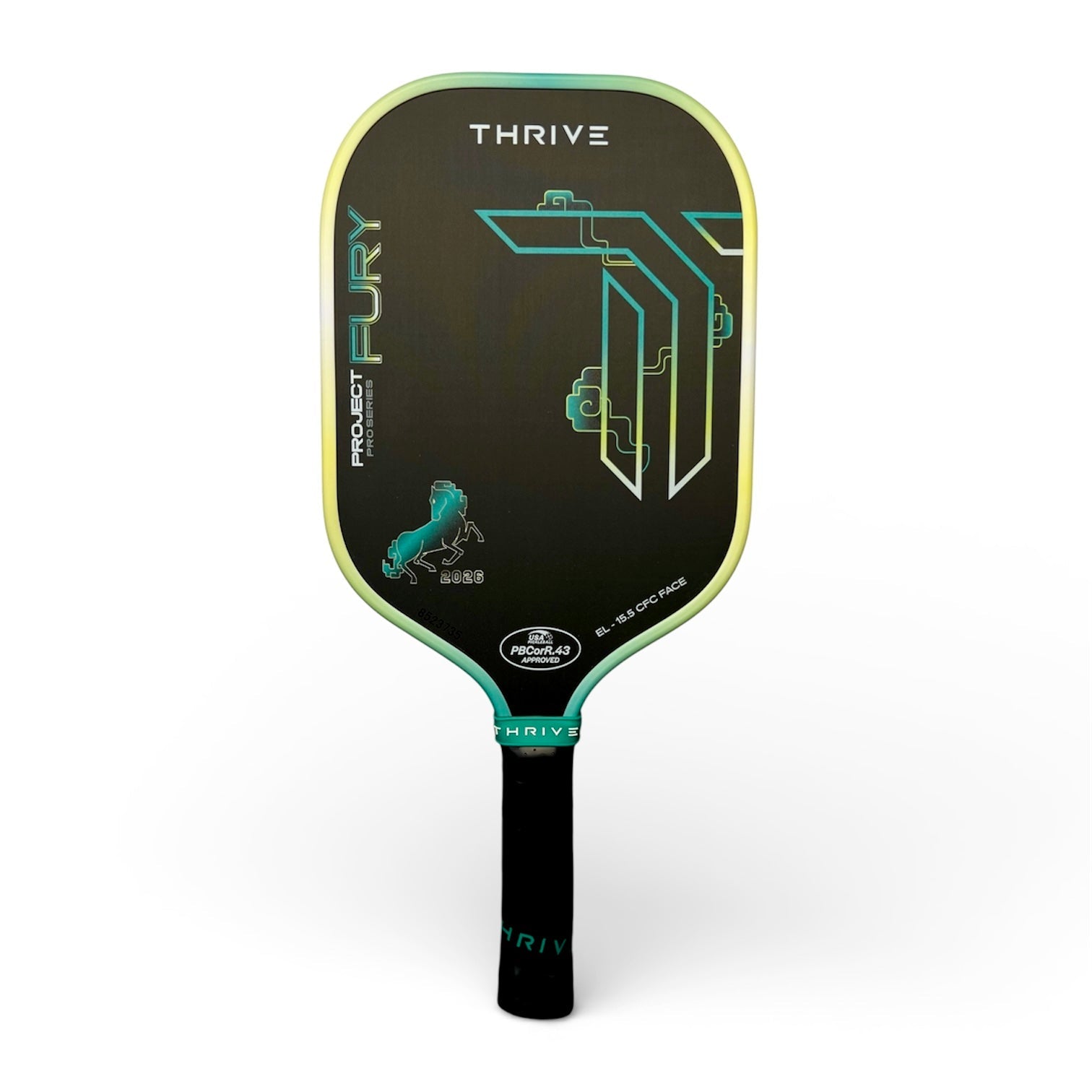 Thrive pickleball paddle Year of the Horse 2026 FURY EL 15.5 mm Power Series neon lime edge on Tampa Home & Garden Store
