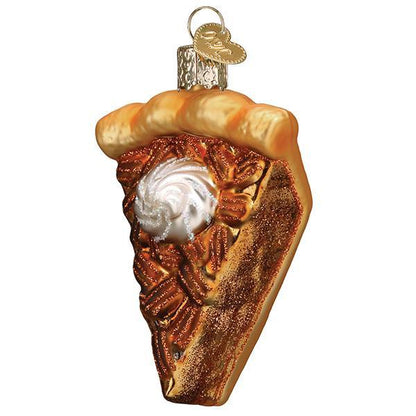 Piece of Pecan Pie Glass Ornament - Tampa Home & Garden Store