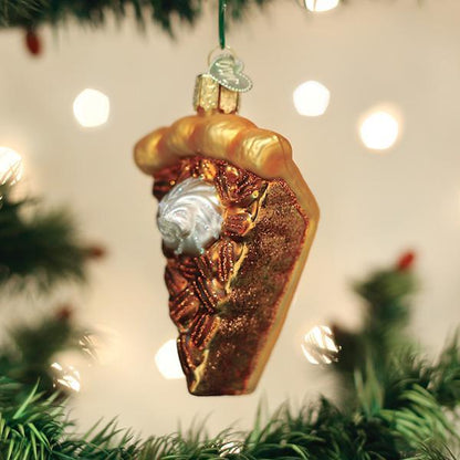 Piece of Pecan Pie Glass Ornament - Tampa Home & Garden Store