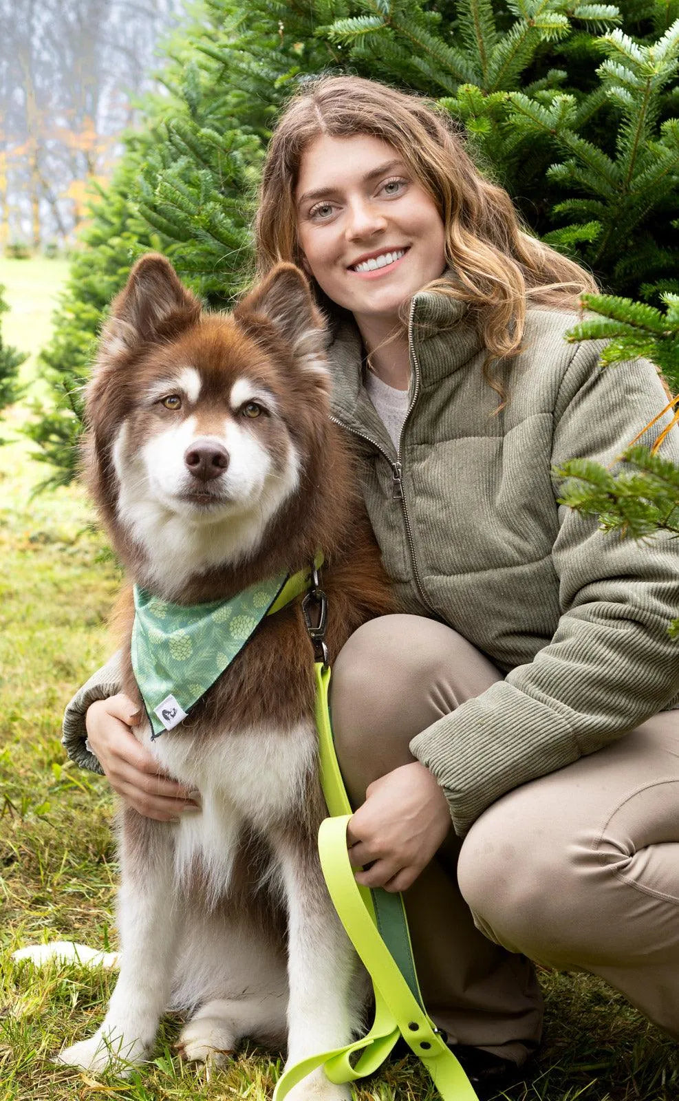 Pine Cone Pup Bandana & Matching Keychain - Tampa Home & Garden Store