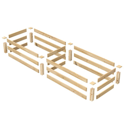 Pine Wood 2-Ft x 8-Ft Outdoor Raised Garden Bed Planter Frame - Made in USA - Tampa Home & Garden Store