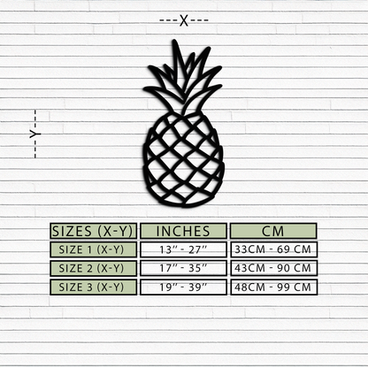 Pineapple Metal Wall Art - Tropical Geometric Home Decor- KAF171 - Tampa Home & Garden Store