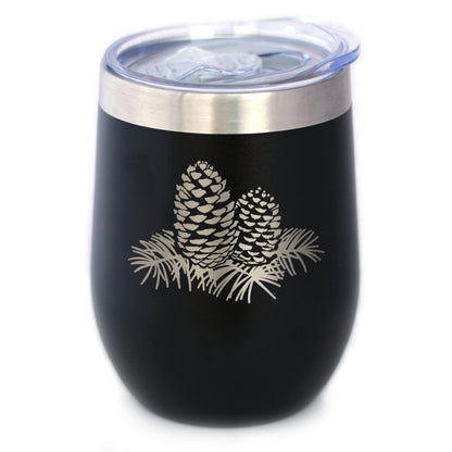 Pinecones - Cute Rustic and Cabin Themed Decorations - Wine Tumbler - Tampa Home & Garden Store
