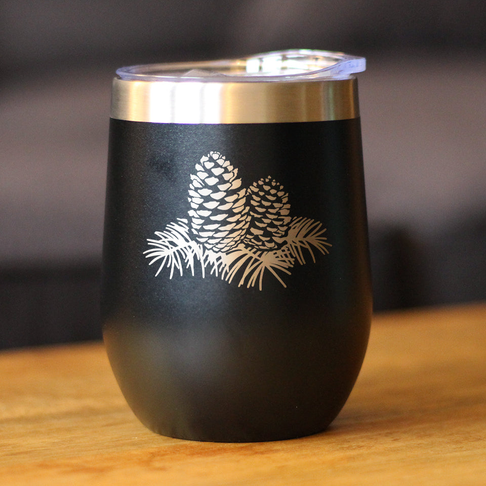 Pinecones - Cute Rustic and Cabin Themed Decorations - Wine Tumbler - Tampa Home & Garden Store