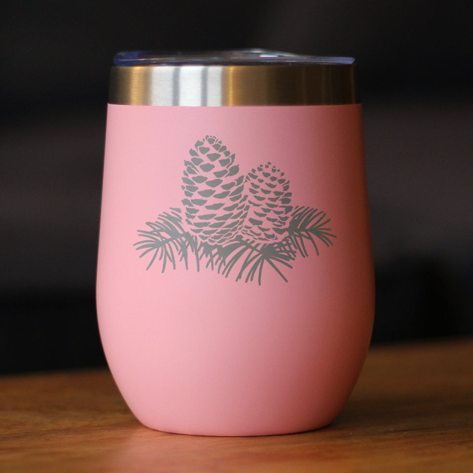 Pinecones - Cute Rustic and Cabin Themed Decorations - Wine Tumbler - Tampa Home & Garden Store