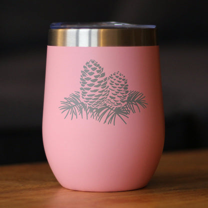Pinecones - Cute Rustic and Cabin Themed Decorations - Wine Tumbler - Tampa Home & Garden Store