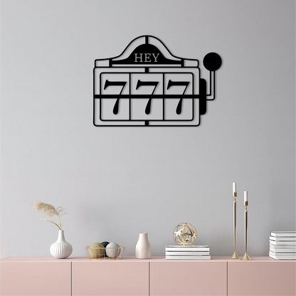 Pink 777 Metal Wall Art – Lucky Casino & Manifest Angel Number Decor - KAFGP017 - Tampa Home & Garden Store