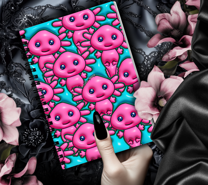 Pink Axolotl Reusable Sticker Book, Modern Designed Album, Kid and Adult Friendly For Organizing Stickers - Tampa Home & Garden Store