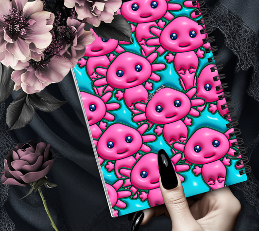 Pink Axolotl Reusable Sticker Book, Modern Designed Album, Kid and Adult Friendly For Organizing Stickers - Tampa Home & Garden Store