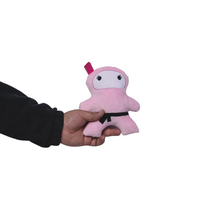 Pink & Black Ninja Love Plush Dog Toy Gift Set – with Squeaker & Crinkle Paper for Fun Play - Tampa Home & Garden Store