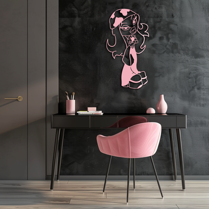Pink Bratz Girl Metal Wall Art – Fashion Doll Inspired Silhouette Decor - KAFGP022 - Tampa Home & Garden Store