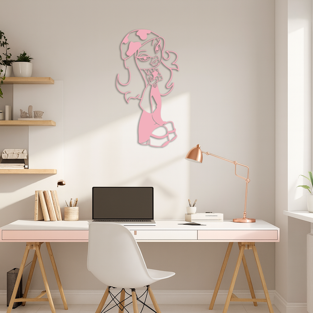 Pink Bratz Girl Metal Wall Art – Fashion Doll Inspired Silhouette Decor - KAFGP022 - Tampa Home & Garden Store