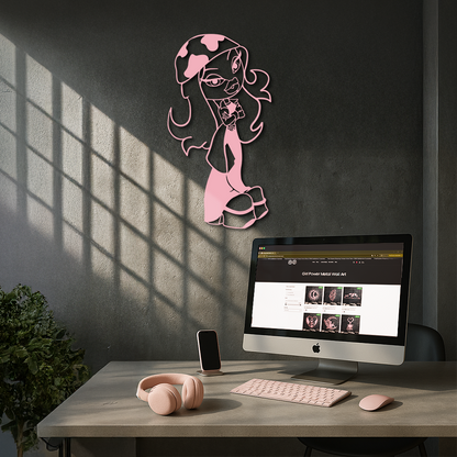 Pink Bratz Girl Metal Wall Art – Fashion Doll Inspired Silhouette Decor - KAFGP022 - Tampa Home & Garden Store