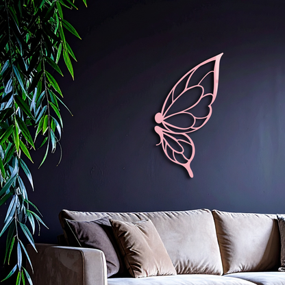 Pink Butterfly Wing Metal Wall Art – Elegant Nature-Inspired Decor - KAFGP003 - Tampa Home & Garden Store