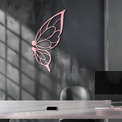 Pink Butterfly Wing Metal Wall Art – Elegant Nature-Inspired Decor - KAFGP003 - Tampa Home & Garden Store