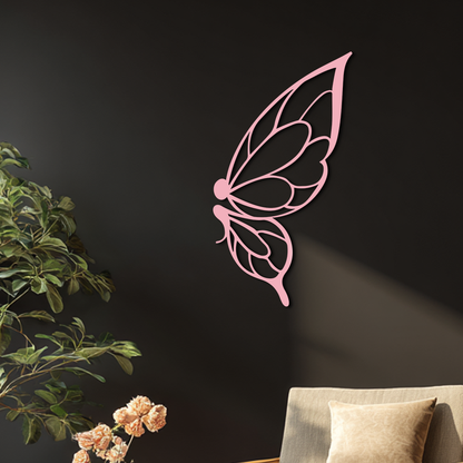 Pink Butterfly Wing Metal Wall Art – Elegant Nature-Inspired Decor - KAFGP003 - Tampa Home & Garden Store