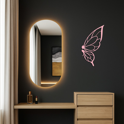 Pink Butterfly Wing Metal Wall Art – Elegant Nature-Inspired Decor - KAFGP003 - Tampa Home & Garden Store